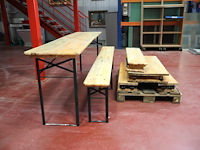 Biertafel met bank (x2) - afbeelding 4 van  5
