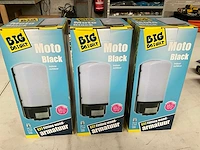Big bright buitenverlichting met bewegingssensor zwart (3x)
