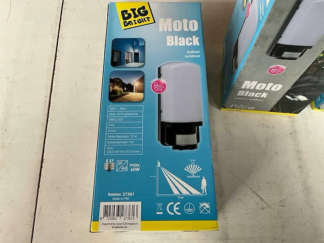 Big bright buitenverlichting met bewegingssensor zwart (3x) - afbeelding 4 van  4