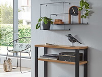 Bijzettafel | 70 x 28 x 75 cm | anthracite oak-design - afbeelding 2 van  7