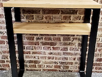 Bijzettafel | 70 x 28 x 75 cm | anthracite oak-design - afbeelding 4 van  7