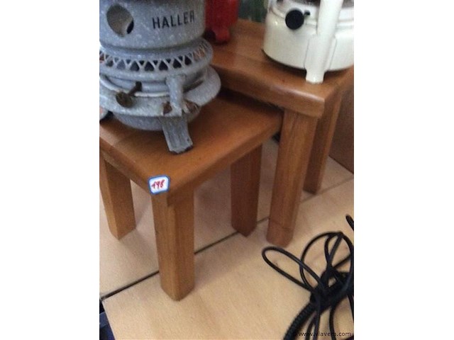 Bijzettafel eik 2stuks - afbeelding 1 van  2