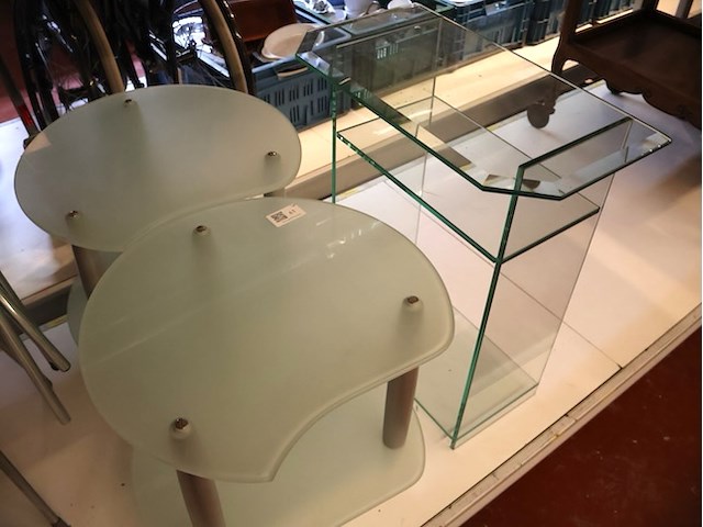 Bijzettafel glas (x3) - afbeelding 1 van  4