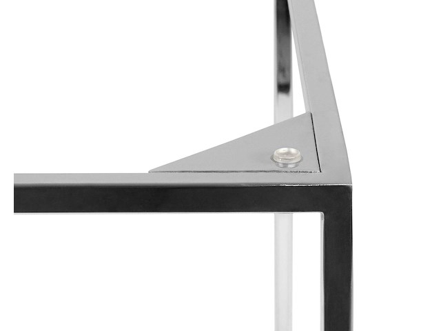 Bijzettafel gleam 50x50 - wit marmer/chroom - afbeelding 3 van  7