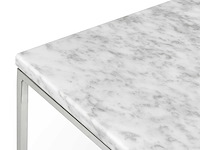 Bijzettafel gleam 50x50 - wit marmer/chroom - afbeelding 4 van  7