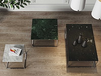 Bijzettafel gleam 50x50 - wit marmer/chroom - afbeelding 7 van  7