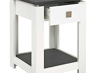 Bijzettafel marius 40x40cm, 1 lade - wit/antraciet - afbeelding 3 van  3