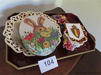 Bijzettafels 3 stuks en brocante volgens foto's - afbeelding 3 van  3