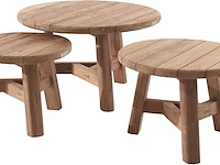 Bijzettafeltje ferdau gescova - gerecycleerd teak - 80 cm - bruin - afbeelding 1 van  5
