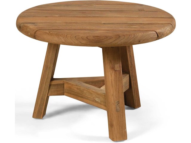 Bijzettafeltje ferdau gescova - gerecycleerd teak - 80 cm - bruin - afbeelding 2 van  5