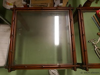 Bijzettafeltjes in hout en glas - afbeelding 2 van  2