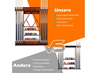 Biljartwandrek - bevat 8 keuen en 15 ballen - afbeelding 2 van  5
