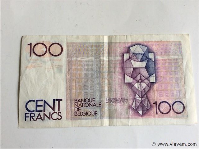 Biljet 100fr - afbeelding 2 van  2