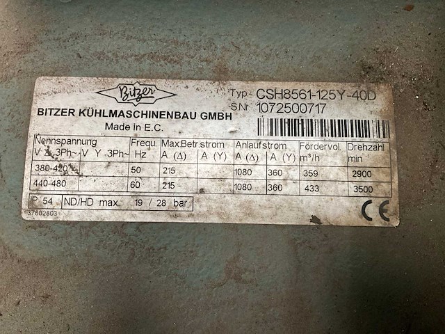 Bilzer csh8561-125y-40d koelcompressor - afbeelding 6 van  6