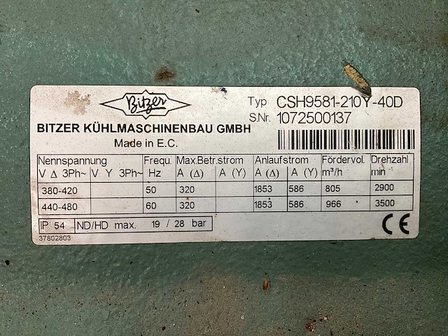 Bilzer csh9581-210y-40d koelcompressor - afbeelding 7 van  7
