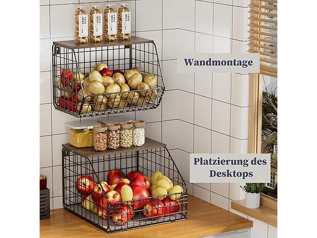 Bimiti hangende fruitmand (2 stuks) - afbeelding 3 van  4