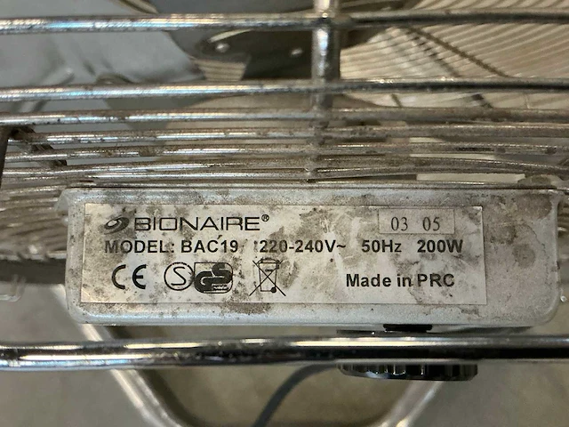 Bionaire bac19 ventilator (6x) - afbeelding 3 van  4