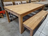 Birlington teak interieurtafel natural 200 x 100cm massief