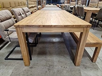 Birlington teak interieurtafel natural 200 x 100cm massief - afbeelding 2 van  4