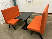 Bistro tafel met 2 zitbanken