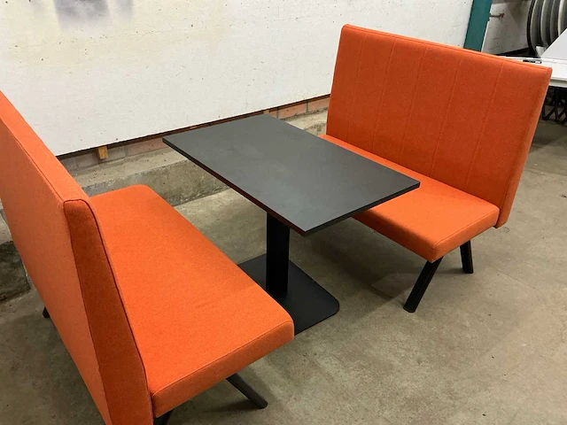 Bistro tafel met 2 zitbanken - afbeelding 3 van  10