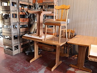 Bistrotafel hout met stoelen (x9) - afbeelding 4 van  14