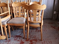 Bistrotafel hout met stoelen (x9) - afbeelding 12 van  14