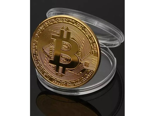 Bitcoin - 24k vergulde bitcoin munt - afbeelding 1 van  3