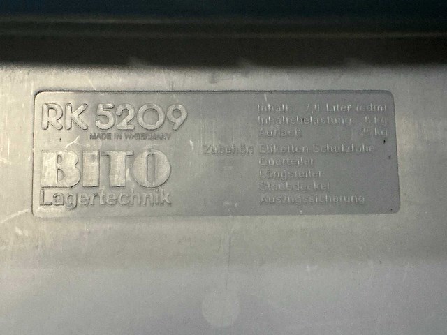 Bito lagertechnik rk5209 kunststof sorteer-/stapelbak (105x) - afbeelding 2 van  5