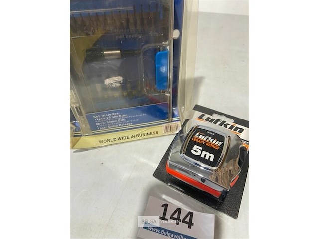 Bitsenset 21 delig in houder + rolmeter 5 meter - afbeelding 1 van  3