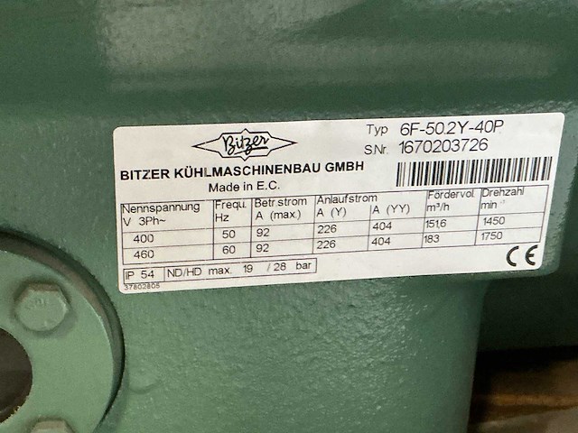 Bitzer 6f-50.2y-40p koelcompressor - afbeelding 4 van  7