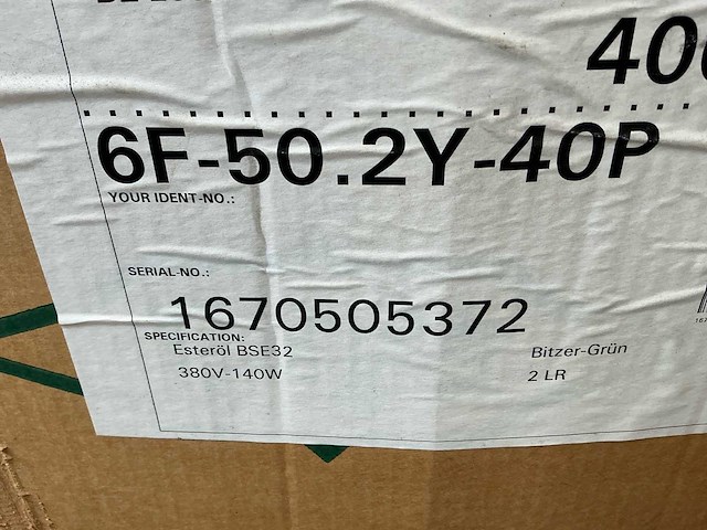 Bitzer 6f-50.2y-40p koelcompressor - afbeelding 5 van  7