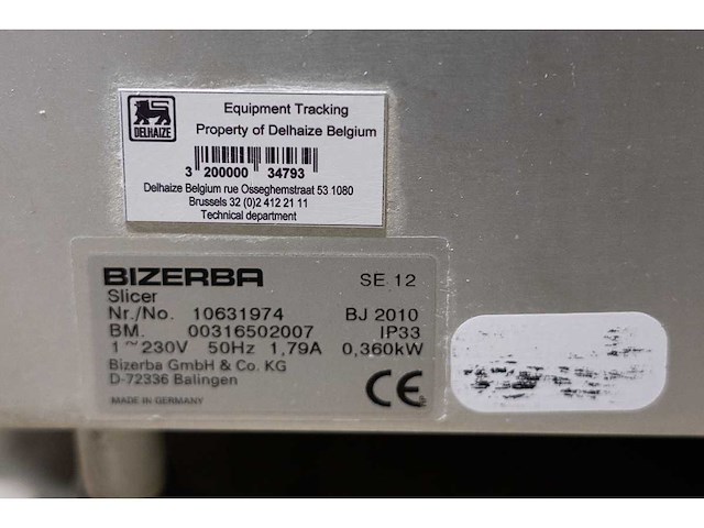 Bizerba - 2010 - se12 - snijmachine schuinligger - afbeelding 4 van  4