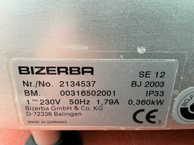 Bizerba se12 schuiliggende plakken snijder - afbeelding 4 van  4
