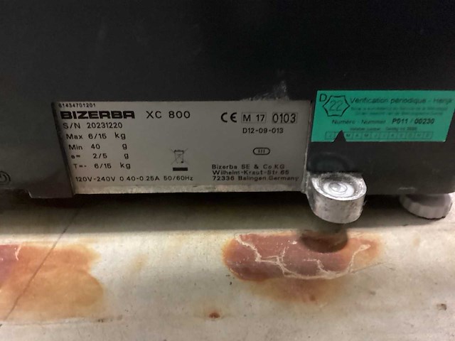 Bizerba xc800 weegschaal - afbeelding 3 van  3