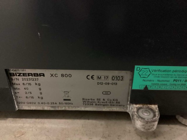 Bizerba xc800 weegschaal - afbeelding 4 van  5