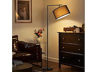 Black arch vloerlamp lampenkap vintage e27 voetschakelaar 166cm - afbeelding 1 van  6