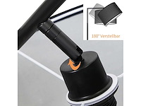 Black arch vloerlamp lampenkap vintage e27 voetschakelaar 166cm - afbeelding 4 van  6
