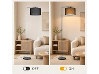 Black arch vloerlamp lampenkap vintage e27 voetschakelaar 166cm - afbeelding 5 van  6