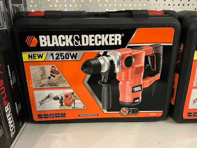 Black & decker kd1250k boorhamer - afbeelding 1 van  2