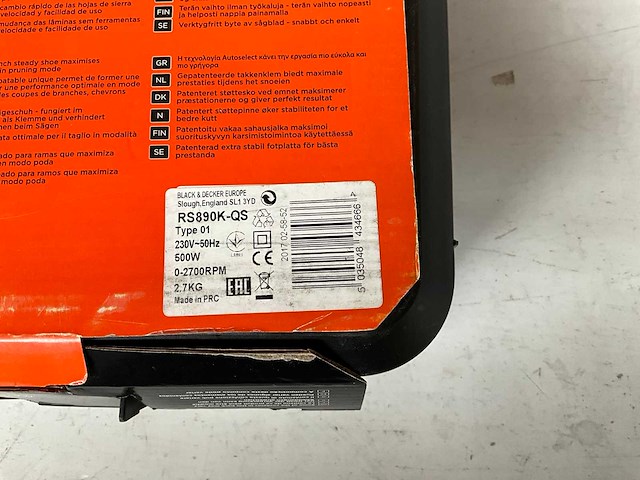 Black&decker scorpion rs890k elektrische multizaag 500w - afbeelding 5 van  5
