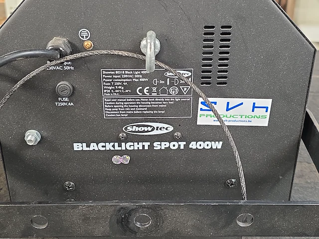 Blacklight spot showtec 80318 black light 400w - afbeelding 2 van  4