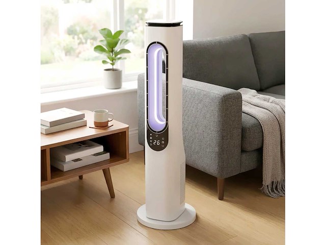 Bladloze kolomventilator met led-afstandsbediening 3 snelheden 3 modi - afbeelding 5 van  5