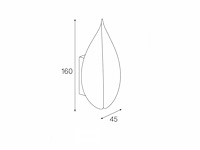 Bladvorm led wandlamp - 6w - zwart - ip54 (x8) - afbeelding 4 van  4