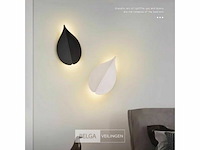 Bladvorm led wandlamp sw-239– 6w – zwart – ip54 (x4) - afbeelding 3 van  4