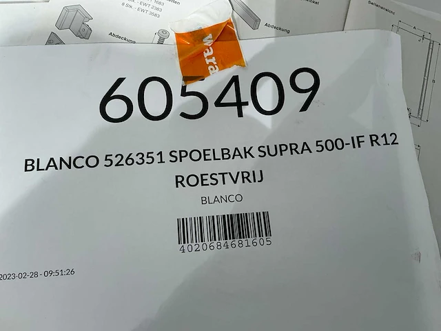 Blanco supra 500-if r12 spoelbak - afbeelding 4 van  5