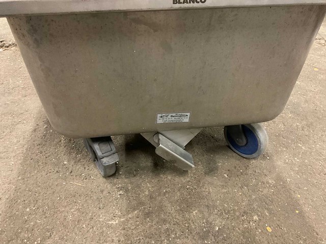 Blanco wasbakwagen verrijdbaar rvs - afbeelding 2 van  6