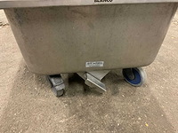 Blanco wasbakwagen verrijdbaar rvs - afbeelding 2 van  6