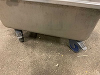 Blanco wasbakwagen verrijdbaar rvs - afbeelding 4 van  6