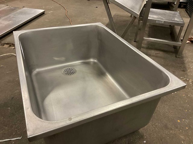 Blanco wasbakwagen verrijdbaar rvs - afbeelding 5 van  6